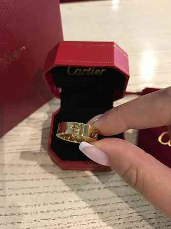 Cartier кільце LOVE в лимонному золоті / Cartier кільце LOVE з гравіюваннями Одеса