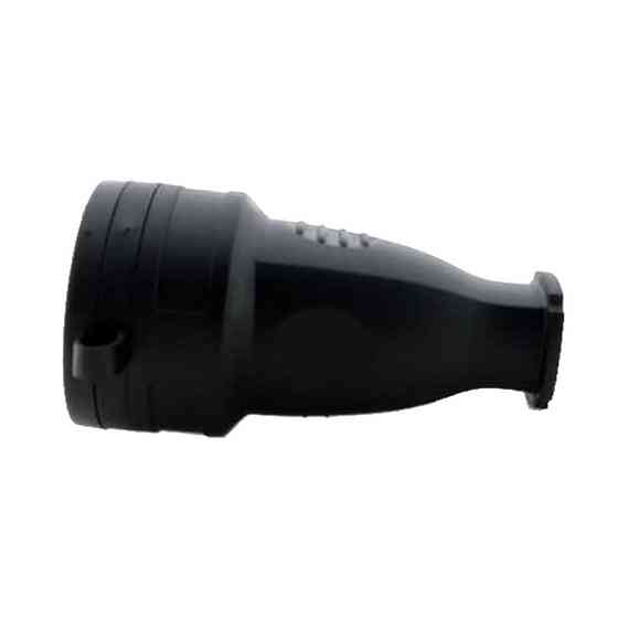 Гнездо с заземлением с крышкой каучук, черный Днепр