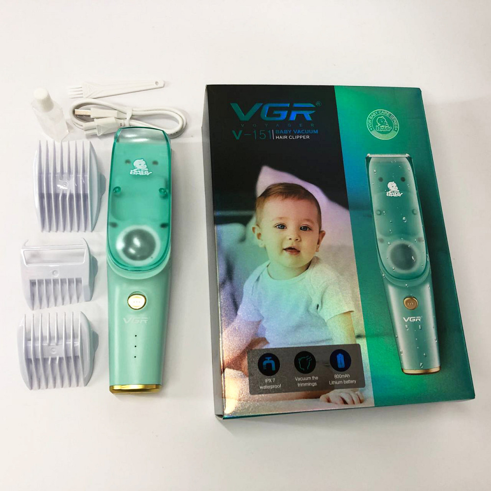 Машинка з витяжкою для стрижки дітей та немовлят VGR V-151 Baby зі змінними насадками BG-22 Львів - фото 15