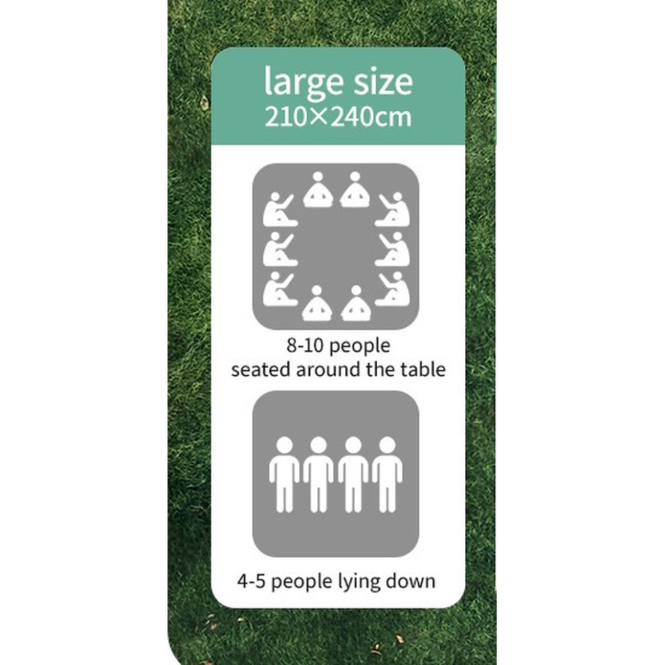 Килимок для пікніка Naturehike 210*240 CNK2350WS010, бежевий з котами Киев - изображение 3