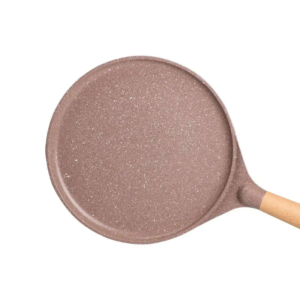 Алюмінієва млинцева сковорода з мармуровим антипригарним покриттям Ø 28 см, товсте дно MGC кавового кольору HP-4-430CO Коломия - фото 4