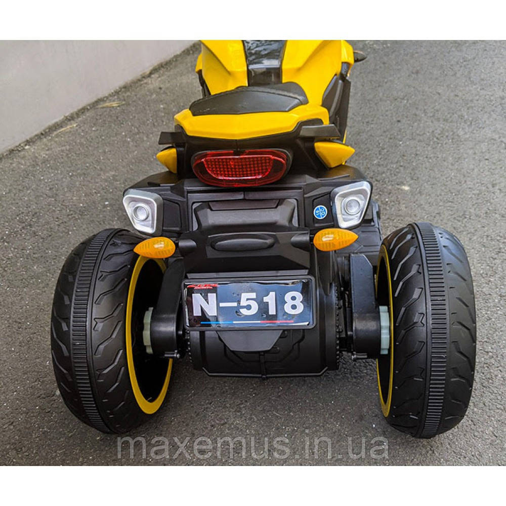 Электромотоцикл детский на аккумуляторе 3-х колесный SPOKO N-518 электрический мотоцикл для детей белый Мостиська - фото 4