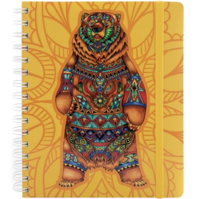 Блокнот Optima Sambala на резинке, 175х206 мм спираль, 150 листов клетка с полями (O20849-01) Винница - изображение 1