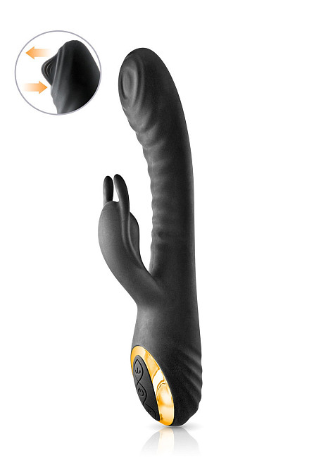 Силіконовий вібратор RABBIT MY MAHARANI BLACK EMPIRE VIBRATOR Sex Aura Київ - фото 2