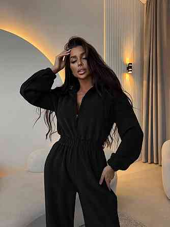 Женский теплый комбинезон из двухстороннего флиса Черный, 42/44 Одесса