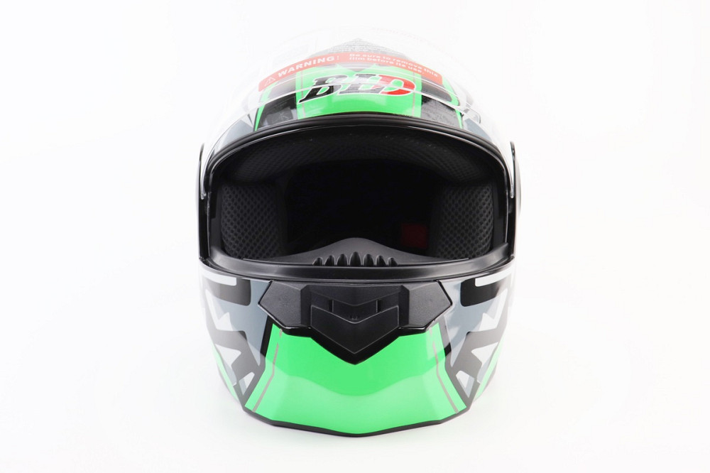 Шолом модуляр, закритий з відкидним підборіддям+відкидні окуляри BLD-159 S (55-56см), ЧОРНО-ЗЕЛЕНИЙ Київ - фото 7