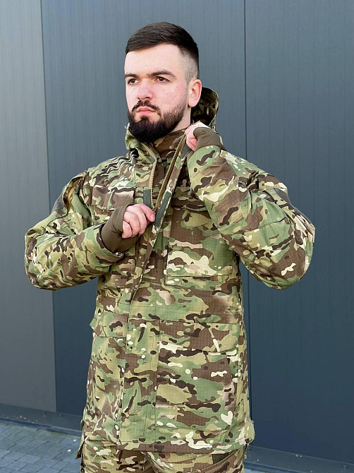 Демисезонная куртка реп стоп мультикам тактическая мужская куртка польва парка с капюшоном для ВСУ   WAR Львов - изображение 4