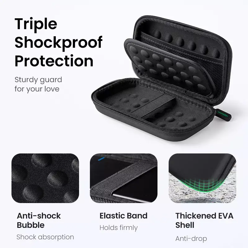 Органайзер для HDD UGREEN LP128 Hard Disk Storage Bag Large Size(UGR-50274) UGR-50274 Одесса - изображение 4