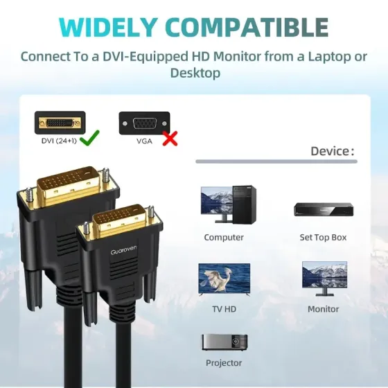 Кабель DVI-D 1.8 м, позолочені контакти, висока якість Київ