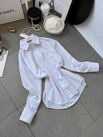 Жіноча базова сорочка на ґудзиках із бавовни Білий, 42/44 Одеса