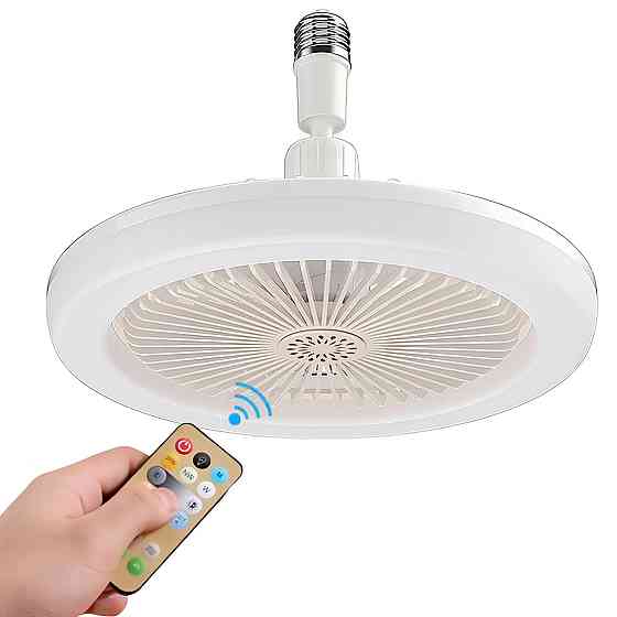 Стельовий вентилятор-люстра світлодіодна в патрон + пульт CHP-006 2835 SBR Київ