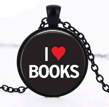 Кулон на шию оригінальний I love books Київ