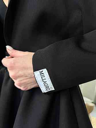 Женский стильный костюм двойка: пиджак и юбка креп-костюмка + подкладка Черный, 42/44 Одесса