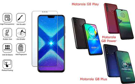 Защитное стекло NeoGlass для Motorola G8 Play, G8 Power, G8 Plus – ультрапрозрачное и устойчивое Киев