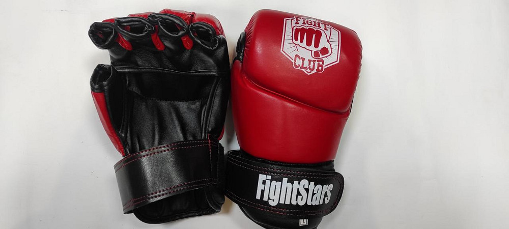 ММА Перчатки М-1 L кожа Вишнёвое - изображение 1