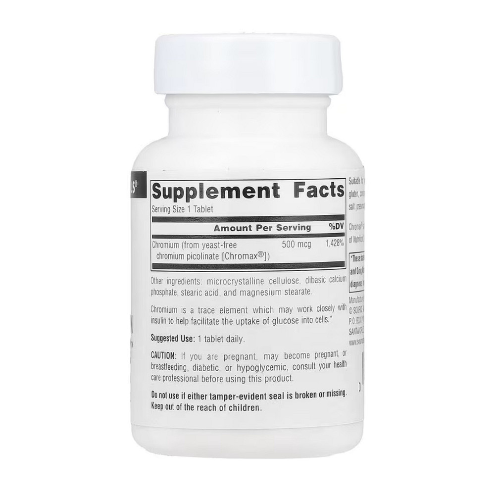 Ультра хром піколінат Source Naturals Ultra Chromium Picolinate 500TM 500 mcg 60 таб Київ - фото 2