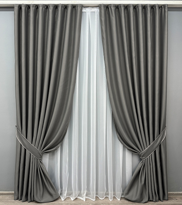 Комплект готових штор VR-Textil Bagema Rvs № 1823ш Мусон 150х290 см 2 шт (33-0810) Киев - изображение 2