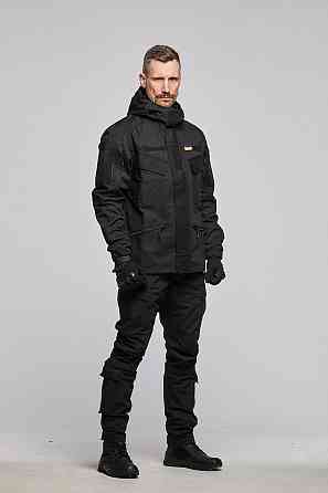 Військова чоловіча літня куртка чорного кольору , матеріал ріп стоп , польова тактична чорна куртка Львів