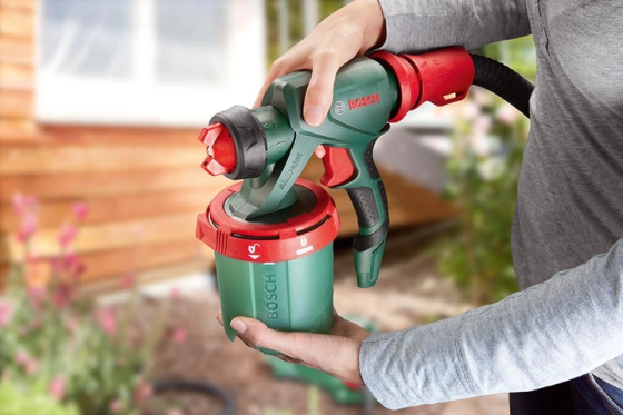 Професійний електричний фарборозпилювач Bosch PFS 5000 Е : 1200 Вт, нанесення фарби 3 м²/хв, контейнер 1 л Київ