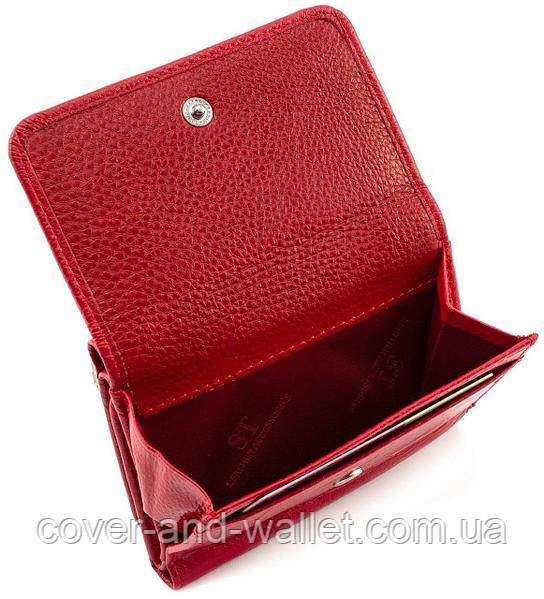 Червоний маленький жіночий гаманець з натуральної шкіри ST 403 Red Київ - фото 7