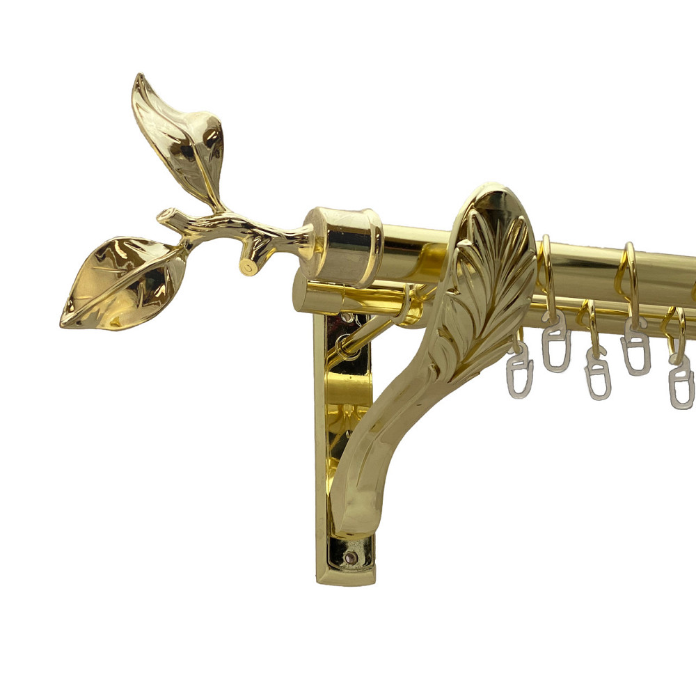 Карниз Orvit Листок Троянди металевий дворядний ретро Золото 25\19 мм 300 см (00-00009717) Львів - фото 1