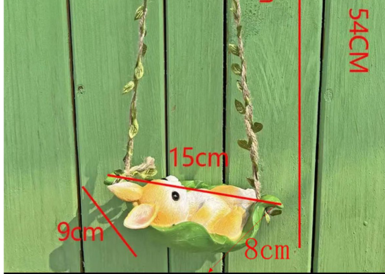 Кролик Мрійник у гамаку 15 х 9 см Полістоун. Для міні-саду. тераси, саду, балкону Одеса