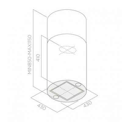 Витяжка кухонна Elica TUBE PRO ISLAND IX/A/43 Вінниця