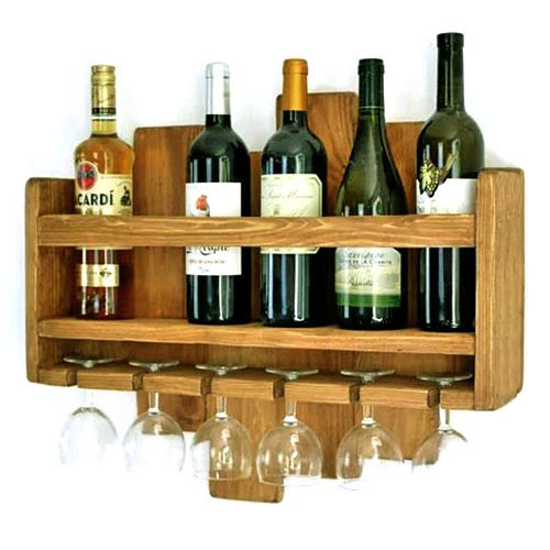 Настенная винная полка 