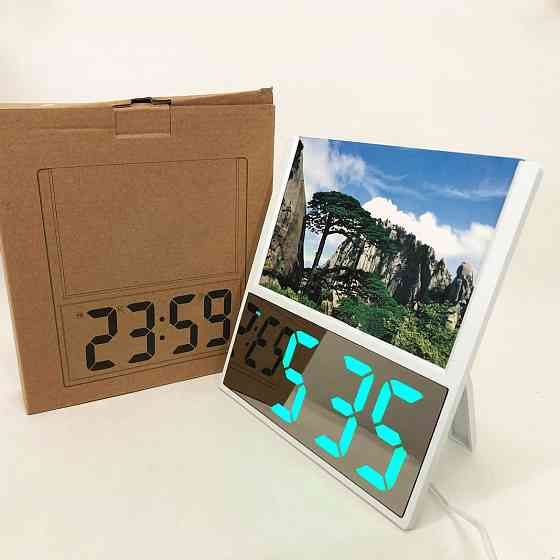 Настольные часы с функцией подсветки DS-6608, Красивые настольные часы Цифровые CR-79 Ивано-Франковск