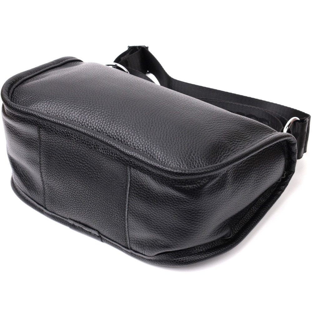 Женская сумка с округленными краями из натуральной кожи Vintage 22253 Черная Киев - изображение 5