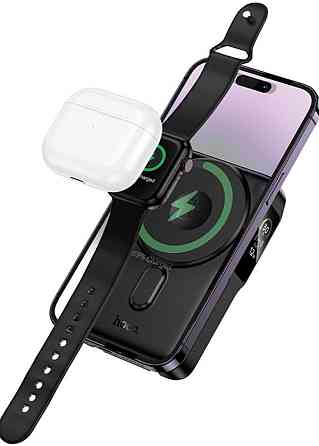 Повербанк Hoco Q48 10000мАг 20Вт MagSafe 4в1 Apple Watch Харків
