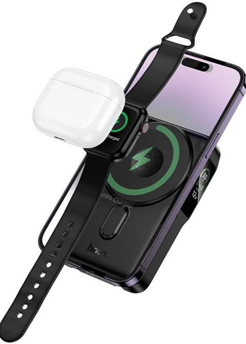 Повербанк Hoco Q48 10000мАг 20Вт MagSafe 4в1 Apple Watch Харьков - изображение 6