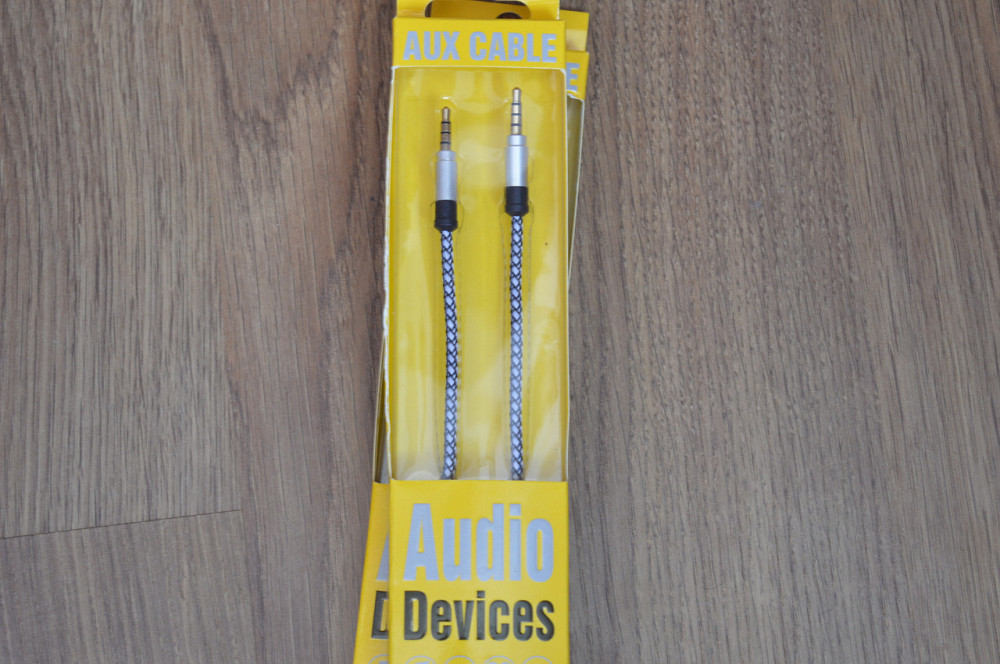 Кабель E-cable AUX (3,5-3,5) Braided Series белый 1,5 м Полтава - изображение 1