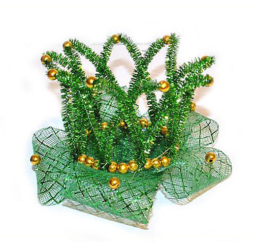 Заколка детская для девочки Корона зеленая Киев - изображение 1