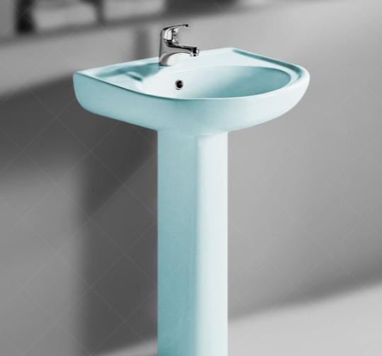 Комплект раковина + ножка RAK Ceramics Cynthia Wash Basin (57 см) Голубой Винница - изображение 3