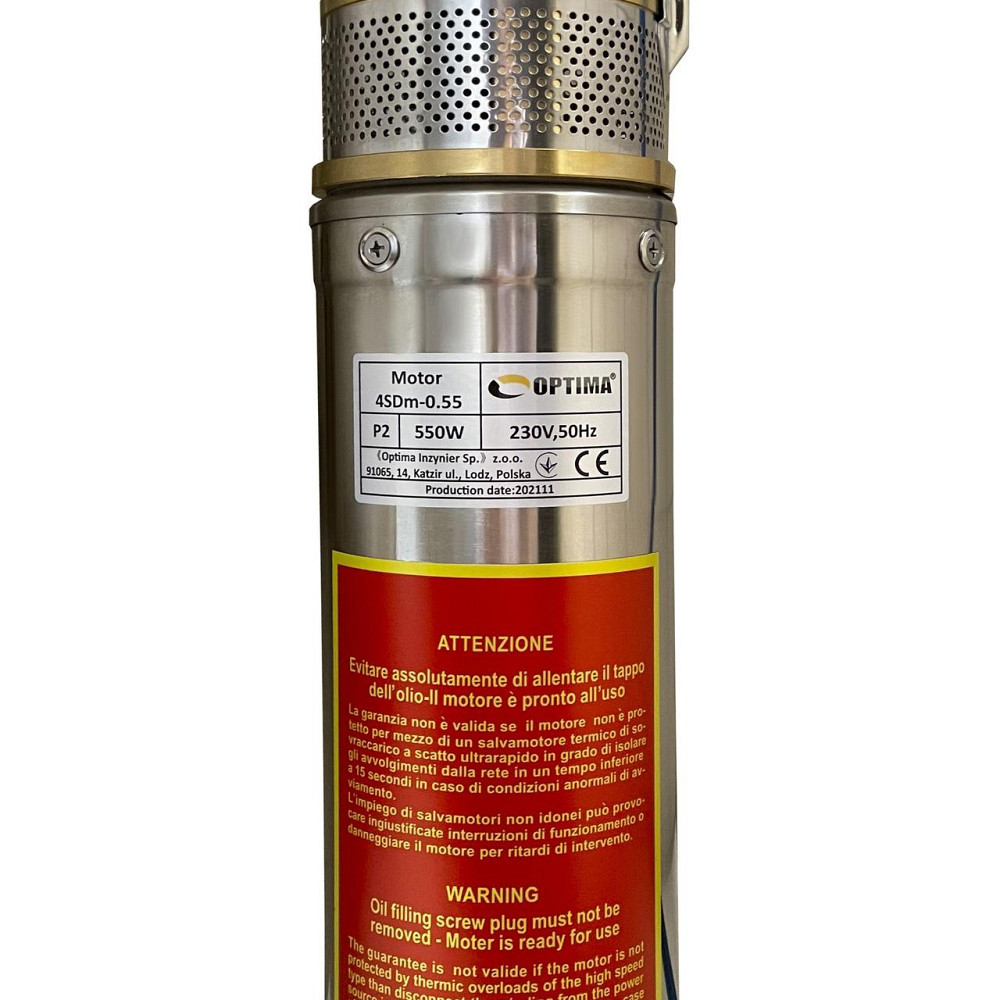 Насос свердловинний з підв. стійк. до піску OPTIMA 4SDm3/ 9 0.55 кВт 65м + пульт+кабель 1,5м NEW (000023123) Київ - фото 3