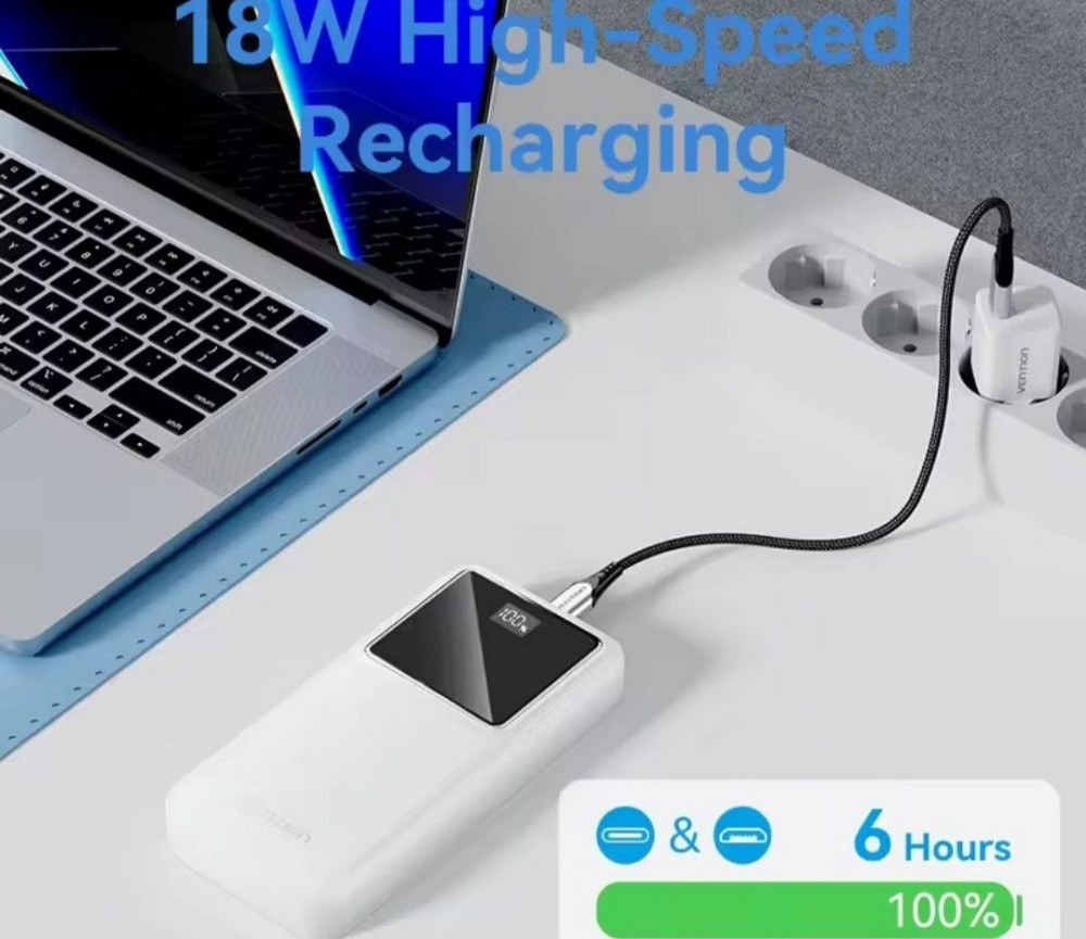 Vention 22,5 Вт Power Bank 30000 мАч PD3.0. Киев - изображение 3