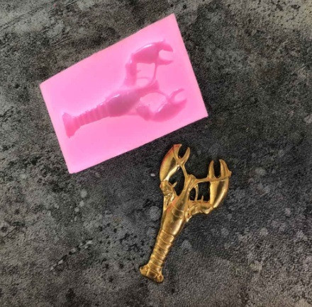 Молд силиконовый Рак 40 на 25 мм розовый Киев - изображение 1