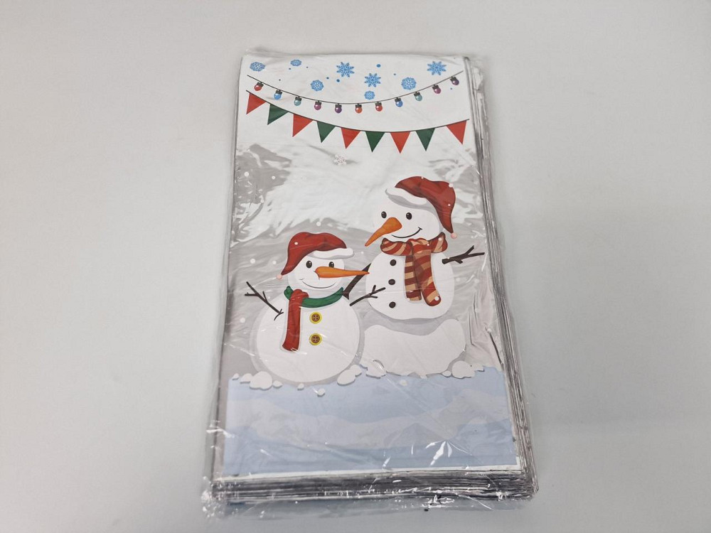 Подарункова упаковка з новорічним малюнком (20*35) No32 Пара сніговиків (100 шт.) Харків - фото 1