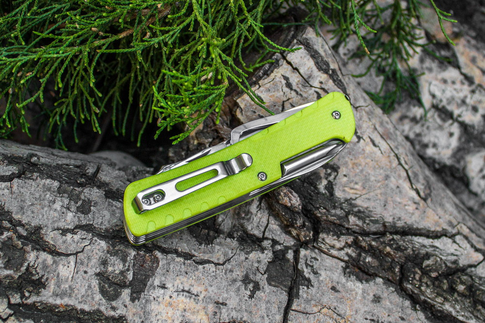 Багатофункціональний ніж Ruike Trekker LD43, (8.5 см) 12C27 / G10 зелений, 15 інстр. Київ - фото 10