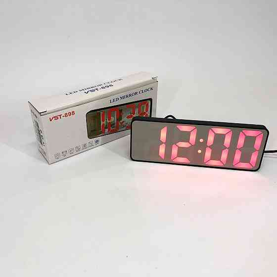 Настільний годинник з led підсвіткою VST-898-1, Розумний настільний годинник, OL-857 Годинники електронні Київ
