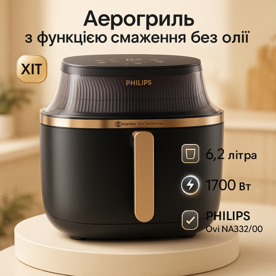 АэроФритюрница-мультипечь без масла, Аэрогриль для дома и кухни бытовой, Еда без масла ZL-34 Львов