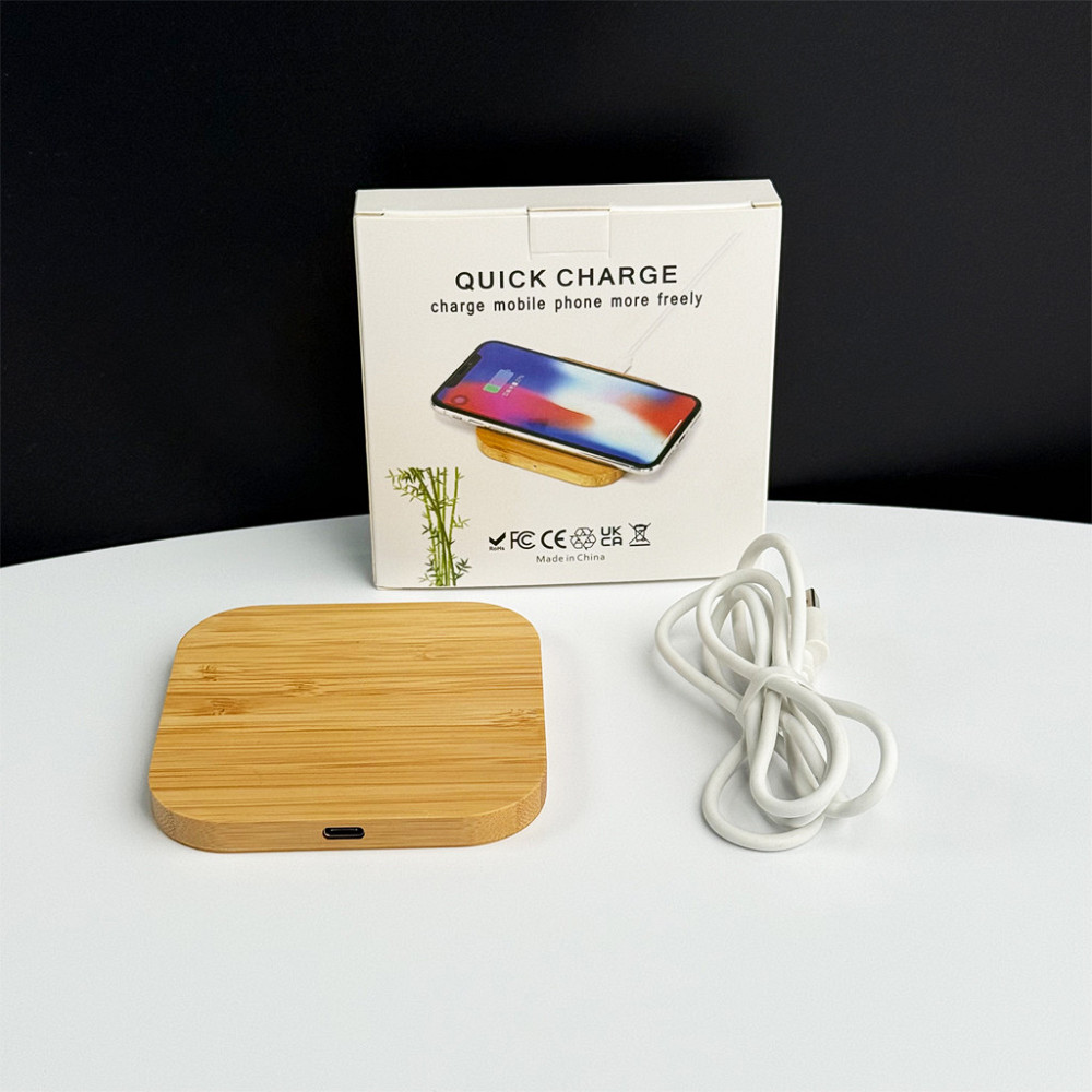 Бездротовий зарядний пристрій NN Q-8 15W wooden Киев - изображение 1