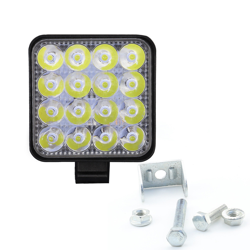 Фара LED квадратна 48W 6000K (16 диодв) (8.5 см х 8.5 см х 1,5 см) Mini Мукачево - фото 7