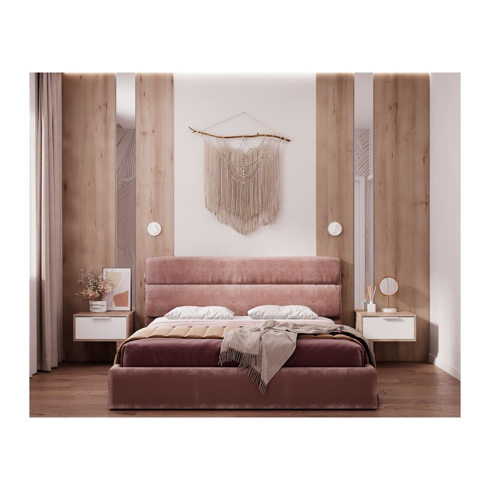 Ліжко AtriaDesign Noel-Java Standart 140x200 рожевий Київ - фото 3