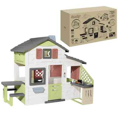 Ігровий будиночок Smoby Life для друзiв з лiтньою кухнею, дверним дзвiнком та столиком, 217х155х172 см (7600810207) Вінниця
