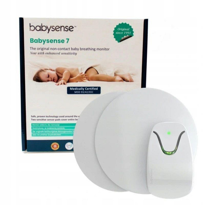 Монітор для контролю порушення та відсутності дихання Babysense 7 для немовлят, з 2 сенсорами під матрац Київ - фото 1