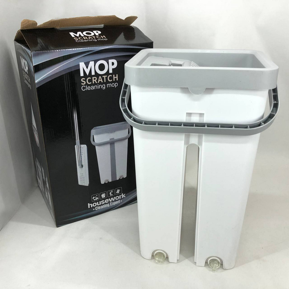 Швабра з віджимом і складним відром Scratch Cleaning Easy Mop Стрічка з відром віджимом TO-14 Львів - фото 8