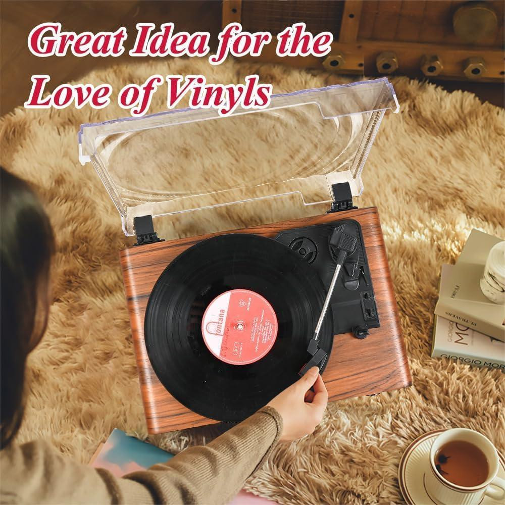 Виниловый ретро-проигрыватель Udreamer UD002 с функцией Bluetooth USB и динамиками Днепр - изображение 8