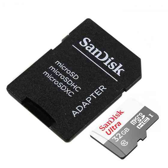 Карта пам'яті SanDisk microSD, Class 10 UHS-I Ultra SDSQUNS-032G-GN3MA (32GB, Class10, UHS-I, 80MB/s) Николаев